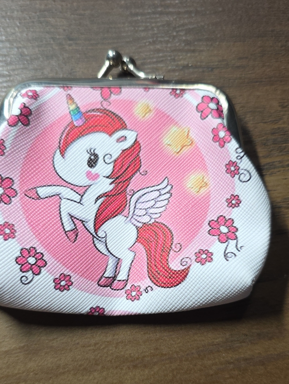 Pink Unicorn Coin Purse for Kids - Cute Winged Pony Design